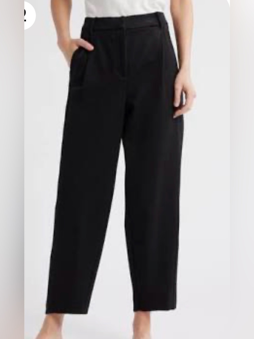 NWT Free People Black High-Waist Pants darted style and adjustable back size 0
